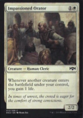 Impassioned Orator - Ravnica Allegiance: #12, Magic: The Gathering Nm R206