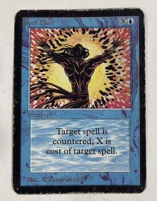 Spell Blast Alpha HP Heavy Play MTG Magic The Gathering D