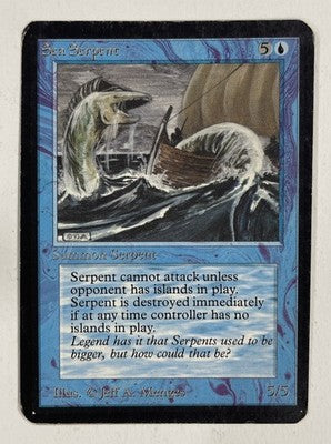 Sea Serpent Alpha MP Moderate Play MTG Magic The Gathering E
