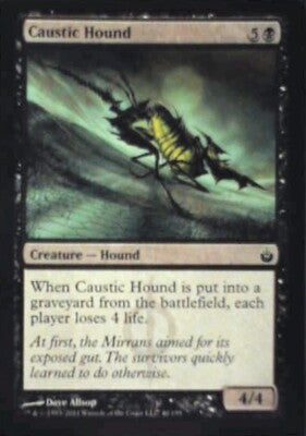 Caustic Hound - Mirrodin Besieged: #40, Magic: The Gathering Nm R208