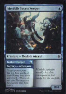 Merfolk Secretkeeper - Throne of Eldraine: #53, Magic: The Gathering Nm R244