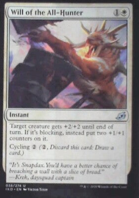 Will of the All-Hunter - Ikoria: Lair of Behemoths: #38, MTG Nm R83