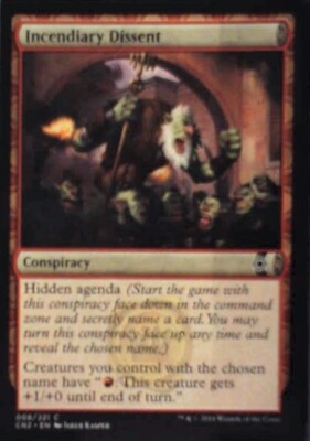 Incendiary Dissent - Conspiracy: Take the Crown: #8, MTG Nm R178