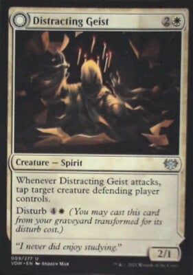Distracting Geist - Innistrad: Crimson Vow: #9, Magic: The Gathering Nm R130