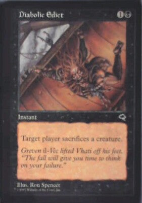 Diabolic Edict - Tempest: #128, Magic: The Gathering Nm R124