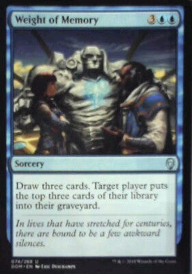 Weight of Memory - Dominaria: #74, Magic: The Gathering Nm R142
