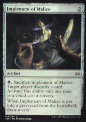 Implement of Malice - Aether Revolt: #159, Magic: The Gathering Nm R117