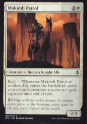Makindi Patrol - Battle for Zendikar: #39, Magic: The Gathering Nm R243