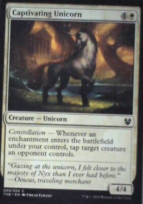 Captivating Unicorn - Theros Beyond Death: #6, Magic: The Gathering Nm R240