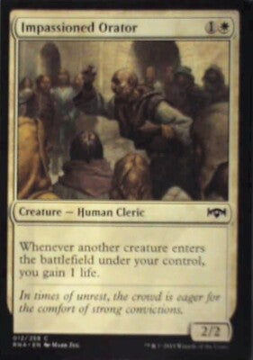 Impassioned Orator - Ravnica Allegiance: #12, Magic: The Gathering Nm R180