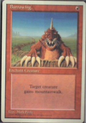 Burrowing - Fourth Edition: #180, Magic: The Gathering Nm R39
