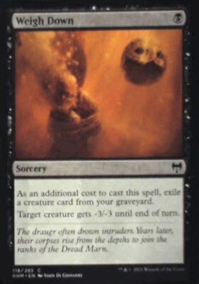 Weigh Down - Kaldheim: #118, Magic: The Gathering Nm R169