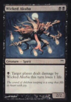 Wicked Akuba - Champions of Kamigawa: #150, Magic: The Gathering Nm R161
