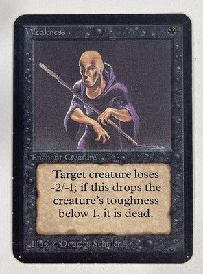 Weakness Alpha LP Light Play MTG Magic The Gathering B