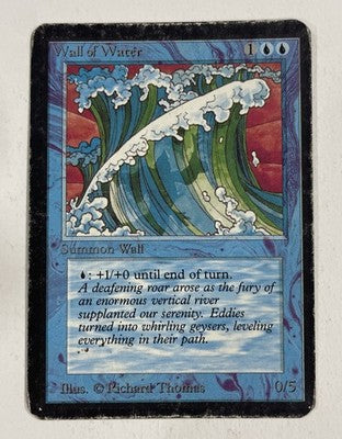 Wall Of Water Alpha HP Heavy Play MTG Magic The Gathering