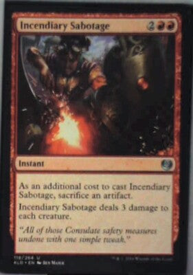 Incendiary Sabotage - Kaladesh: #119, Magic: The Gathering Nm R48