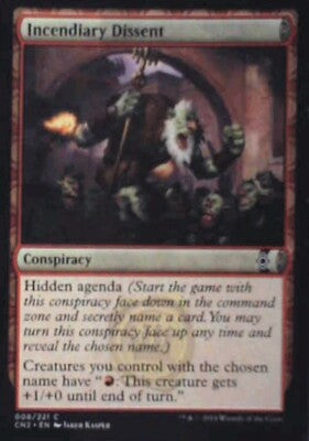 Incendiary Dissent - Conspiracy: Take the Crown: #8, MTG Nm R179