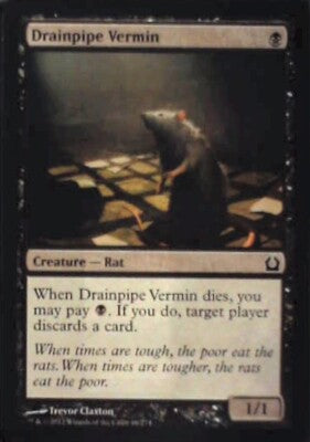 Drainpipe Vermin - Return to Ravnica: #66, Magic: The Gathering Nm R74