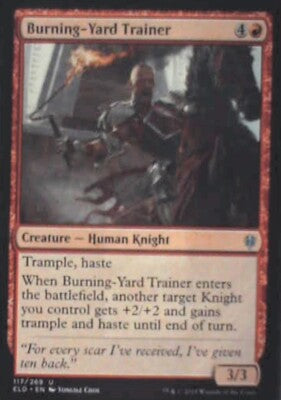 Burning-Yard Trainer - Throne of Eldraine: #117, Magic: The Gathering Nm R89