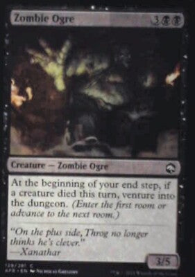 Zombie Ogre - Adventures in the Forgotten Realms: #129, MTG Lp R234
