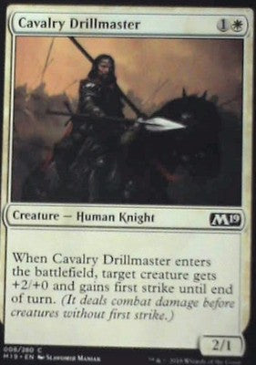 Cavalry Drillmaster - Core Set 2019: #8, Magic: The Gathering Nm C338