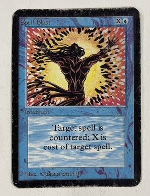 Spell Blast Alpha HP Heavy Play MTG Magic The Gathering B