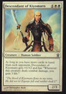 Descendant of Kiyomaro - Saviors of Kamigawa: #7, Magic: The Gathering Nm R86
