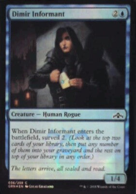 Dimir Informant - Guilds of Ravnica: #36, Magic: The Gathering - Foil Nm R247
