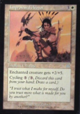 Improvised Armor - Onslaught: #40, Magic: The Gathering Lp R210