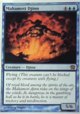 Mahamoti Djinn - 9th Edition: #85, Magic: The Gathering Nm R100