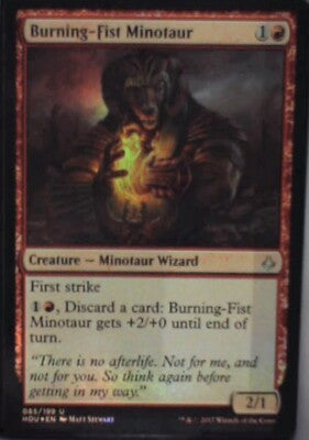 Burning-Fist Minotaur - Hour of Devastation: #85, MTG - Foil Nm R247