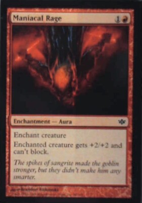 Maniacal Rage - Conflux: #68, Magic: The Gathering Nm R136