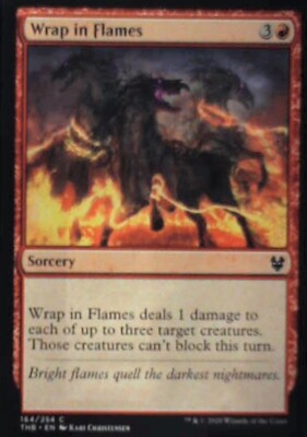 Wrap in Flames - Theros Beyond Death: #164, Magic: The Gathering Nm R242