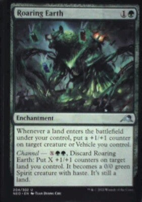 Roaring Earth - Kamigawa: Neon Dynasty: #204, Magic: The Gathering Nm R34