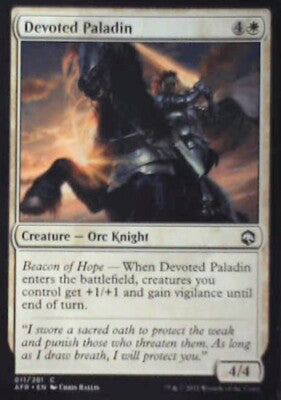 Devoted Paladin - Adventures in the Forgotten Realms: #11, MTG Lp R234
