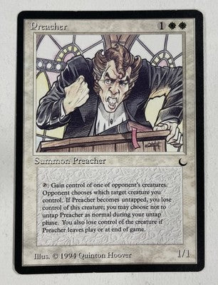 Preacher The Dark MP Moderate Play MTG Magic The Gathering A