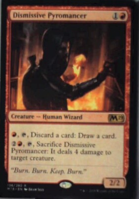 Dismissive Pyromancer - Core Set 2019: #136, Magic: The Gathering Nm R108