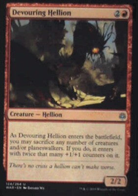 Devouring Hellion - War of the Spark: #124, Magic: The Gathering Nm R85