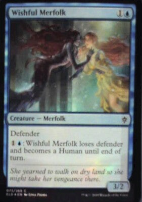 Wishful Merfolk - Throne of Eldraine: #73, Magic: The Gathering - Foil Nm R248