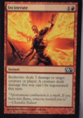 Incinerate - Magic 2012 (M12): #146, Magic: The Gathering Nm R208