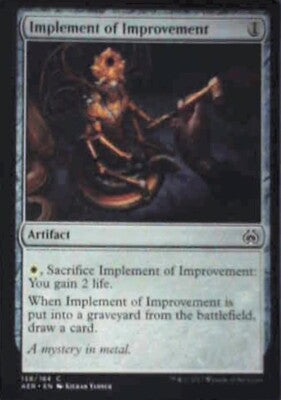 Implement of Improvement - Aether Revolt: #158, Magic: The Gathering Nm R185