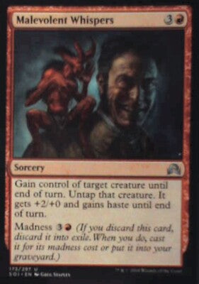 Malevolent Whispers - Shadows over Innistrad: #173, Magic: The Gathering Nm R87