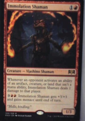 Immolation Shaman - Ravnica Allegiance: #106, Magic: The Gathering Nm R141