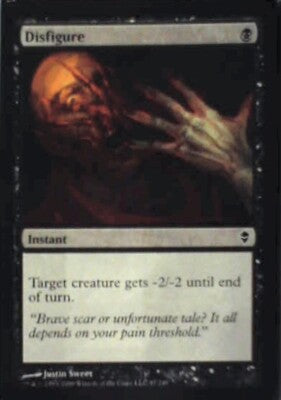 Disfigure - Zendikar: #87, Magic: The Gathering Nm R155