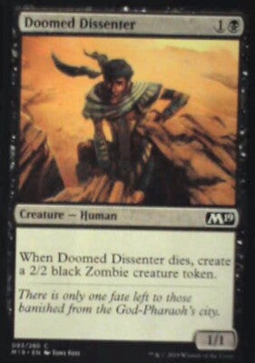 Doomed Dissenter - Core Set 2019: #93, Magic: The Gathering Nm R108