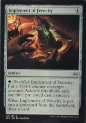 Implement of Ferocity - Aether Revolt: #157, Magic: The Gathering Nm R230
