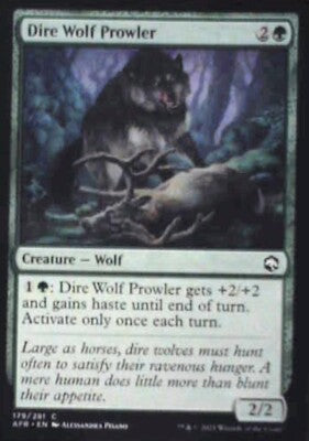 Dire Wolf Prowler - Adventures in the Forgotten Realms: #179 Nm R130