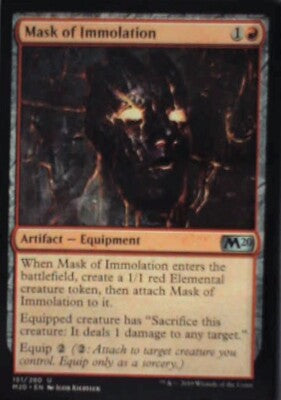 Mask of Immolation - Core Set 2020: #151, Magic: The Gathering Nm R201