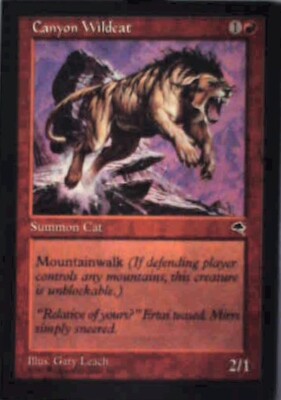 Canyon Wildcat - Tempest: #167, Magic: The Gathering Nm R124