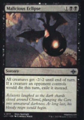 Malicious Eclipse - The Lost Caverns of Ixalan: #111, MTG Nm R203